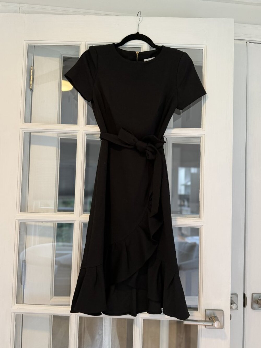 Calvin Klein Women's Belted Ruffle Bottom Dress - 2